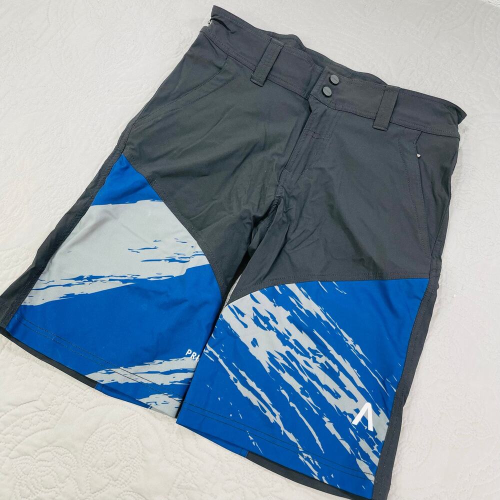 Primal Shorts Mens Small Black‎ Blue Mountain Bike Adjustable Performance Tech